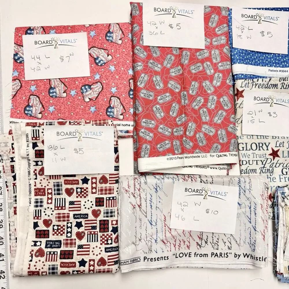 Patriotic USA Quilting Cotton LOT 4th Of July Sewing Crafts Stars Freedom 2lbs